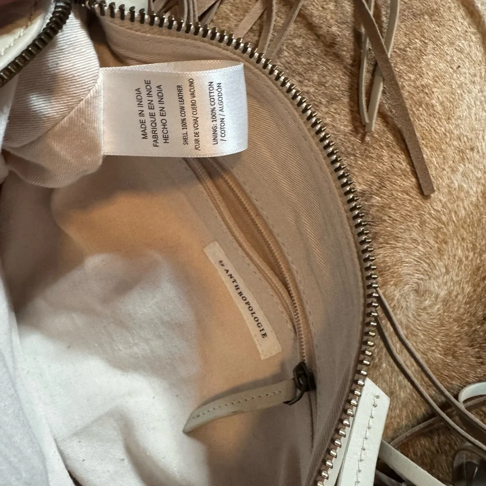 Anthropologie “Cascade” Fringe Leather Shoulder Bag - Picture 5 of 6